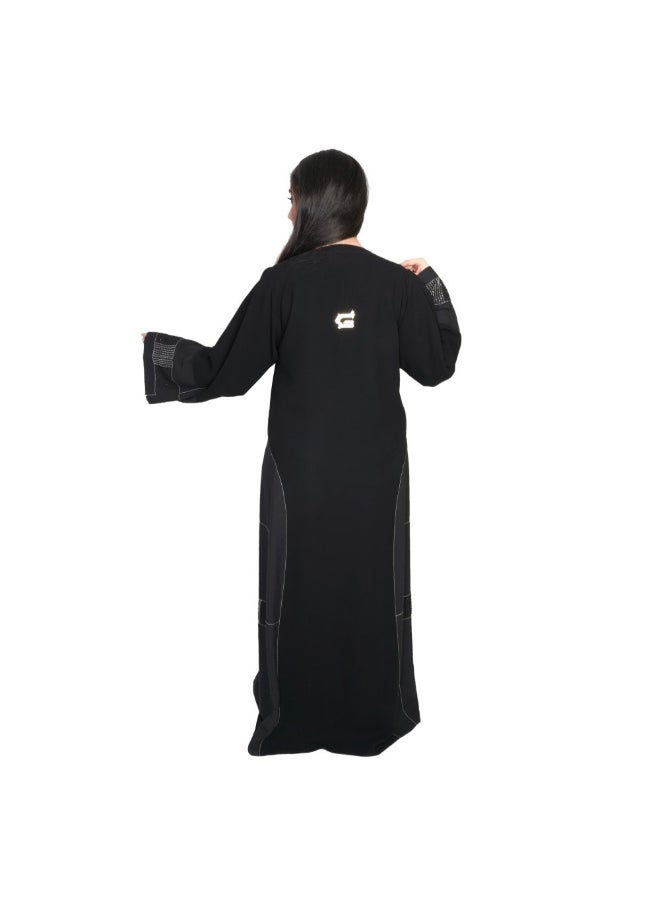 Geelato Casual Abaya Black - Image 2