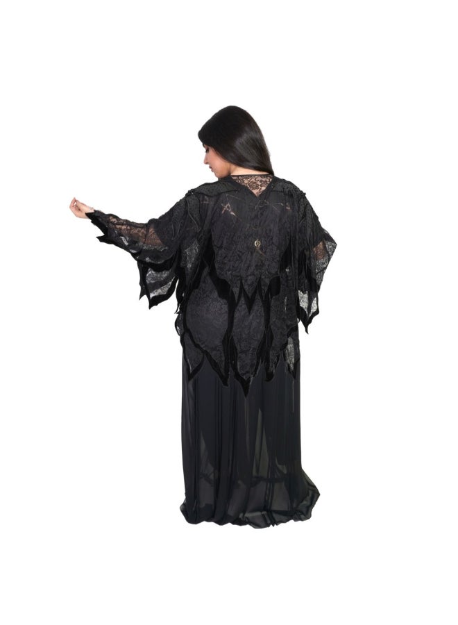 Geelato Casual Abaya Black - Image 2