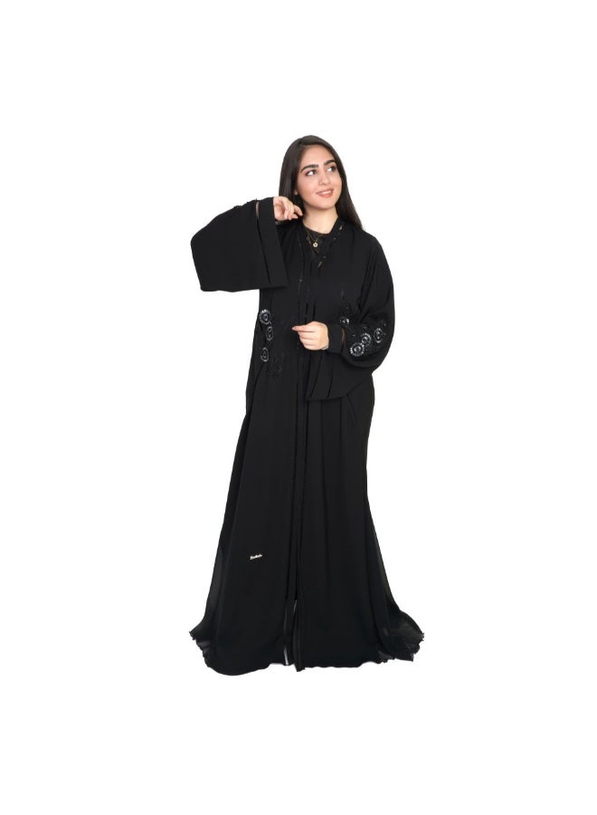 عباية كاجوال جيلاتو . أسود - Image 1