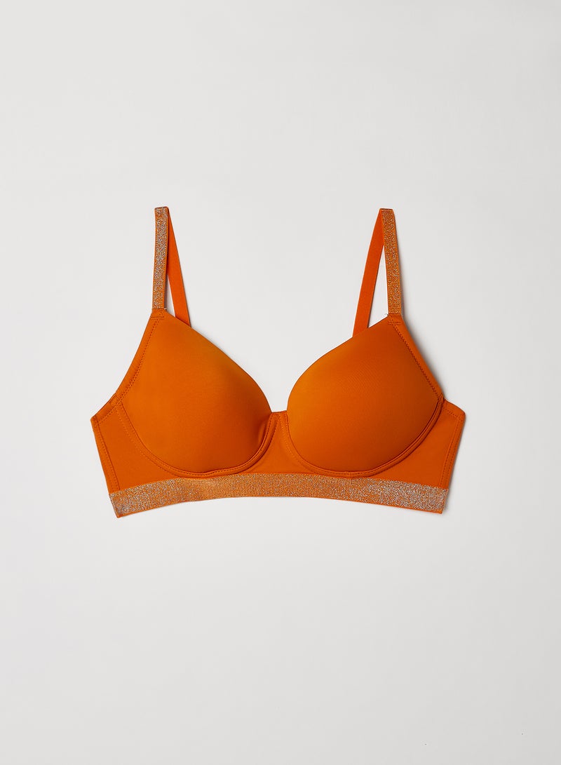 zivame - Shine & Shimmer Padded Non-Wired T-Shirt Bra Autumn Maple - Image 1