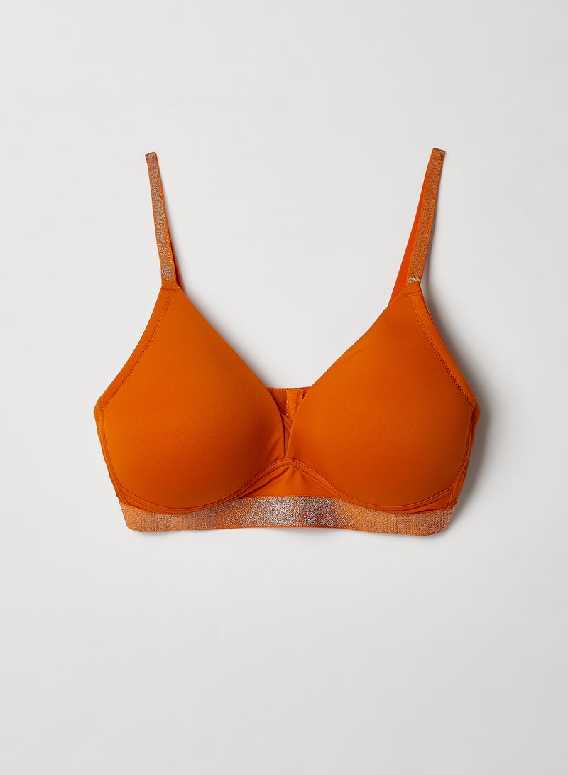 zivame - Shine & Shimmer Padded Non-Wired T-Shirt Bra Autumn Maple - Image 1