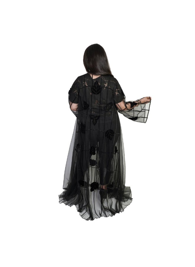 Geelato Casual Abaya Black - Image 2