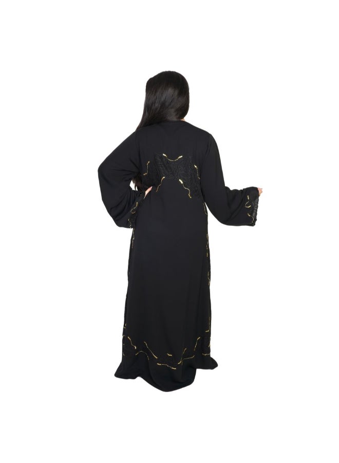 Geelato Casual Abaya Black - Image 2