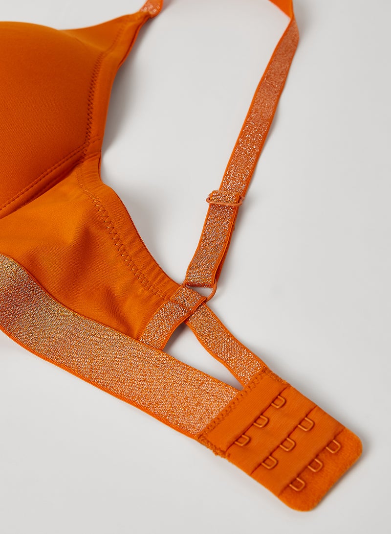 zivame - Shine & Shimmer Padded Non-Wired T-Shirt Bra Autumn Maple - Image 1