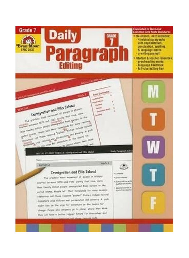Daily Paragraph Editing Grade 7 paperback english