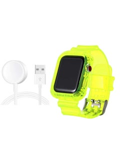 Youqin Home 2-Piece Replacement Band Strap and Charger for Apple Watch 38/40mm Green 