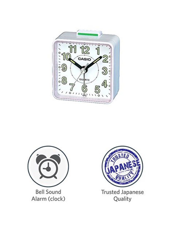 CASIO - Analog Table Alarm Clock TQ-140-7DF White/Green 57×57×33mm - Image 1
