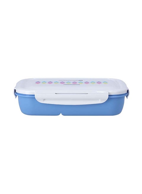Airtight Lunch Box With Spoon Blue 1.35Liters
