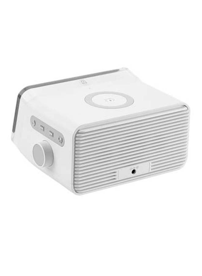 Momax - Digital Clock And Alarm With Speaker And 10W Wireless Charging, 5 Modes Colourful Light White 0.67kg - Image 1