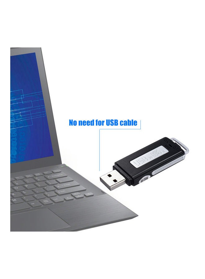 Portable USB Audio Voice Recorder LL0524-A Black/Silver