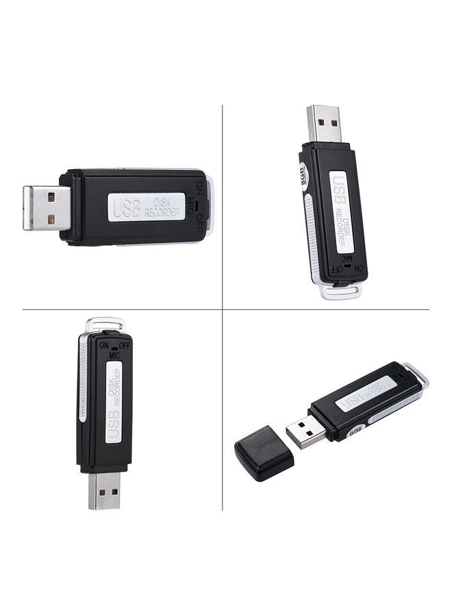 Portable USB Audio Voice Recorder LL0524-A Black/Silver