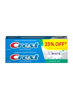 Crest 3D Extreme Mint Tooth Paste Pack of 2 Multicolor 125ml  - Image 1