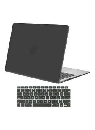 MacBook Air 13 inch Case With keyboard M1 A2337 A2179 A1932 2020 2019 2018 Release, Slim Plastic Matte Hard Cover Compatible Mac Air 13.3 inch with Retina Display Touch ID Black - v1621836659/N47598998A_1