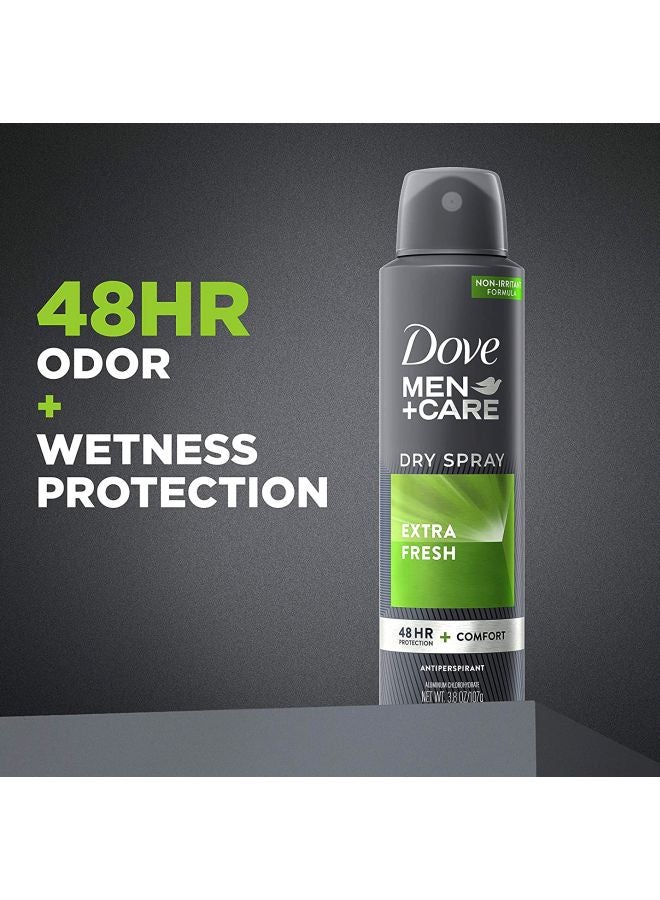 Dove Pack Of 3 Extra Fresh Antiperspirant Dry Spray Grey/Green 3x107grams - Image 3
