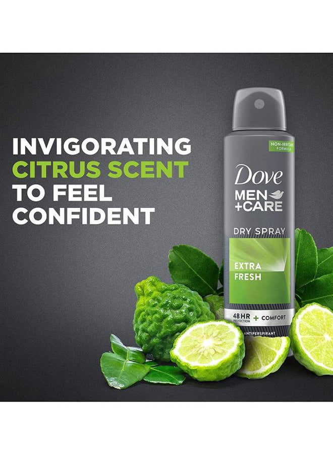 Dove Pack Of 3 Extra Fresh Antiperspirant Dry Spray Grey/Green 3x107grams - Image 5