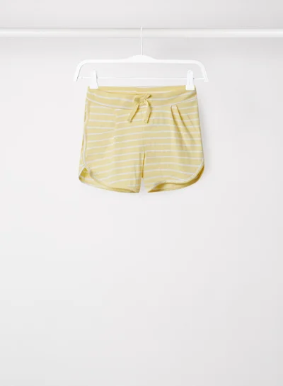 NAME IT Kids/Teen Stripe Print Shorts Yellow
