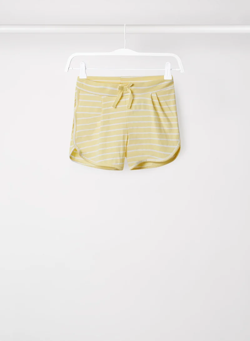 NAME IT Kids/Teen Stripe Print Shorts Yellow