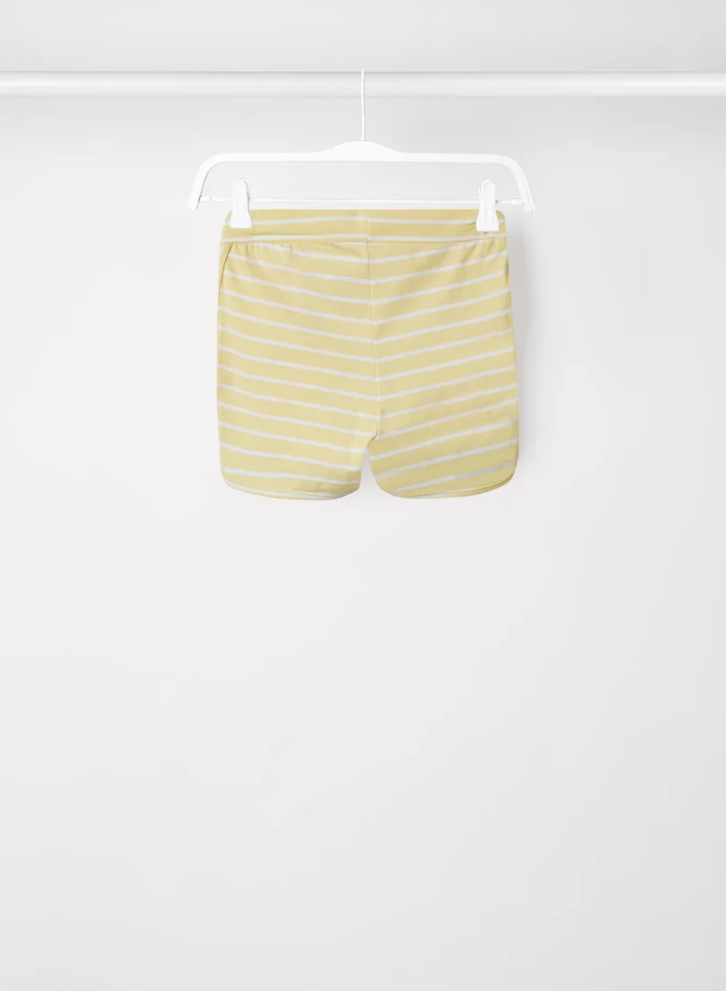 NAME IT Kids/Teen Stripe Print Shorts Yellow