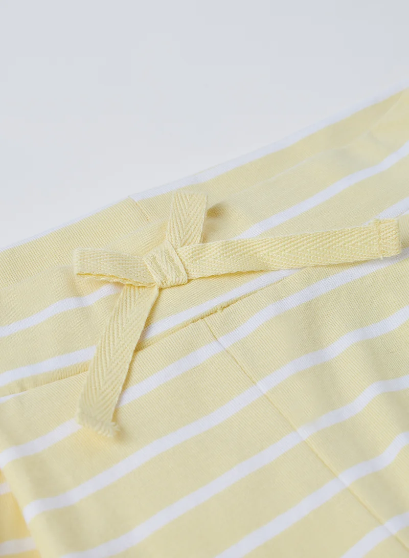 NAME IT Kids/Teen Stripe Print Shorts Yellow