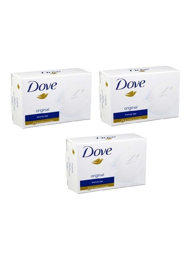 Dove Set Of 3 Moisturizing Cream Beauty Bar White 135grams - Image 1