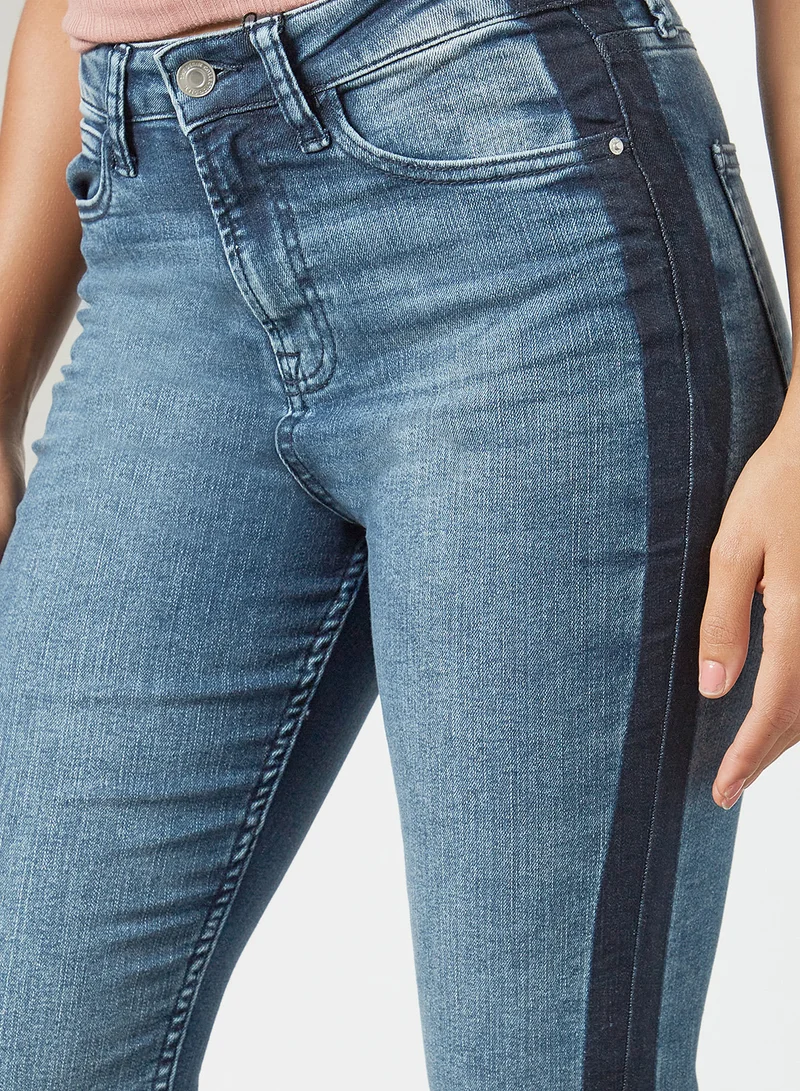 Piazza Italia Contrast Side Stripe Jeans Blue
