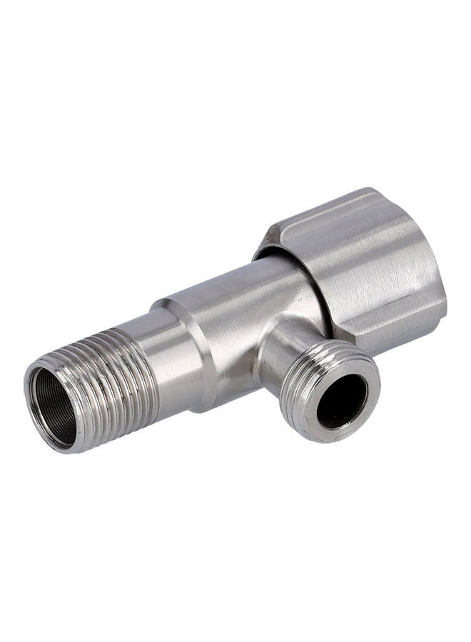 GEEPAS Angle Valve| Single Lever Mixer Tap, Roughened Thread for Simple Sealing, Wall Connection with Ergonomic Knob with High Outflow | Ideal for Bathroom, Kitchen & More | 1 Year Warranty Silver - Image 1