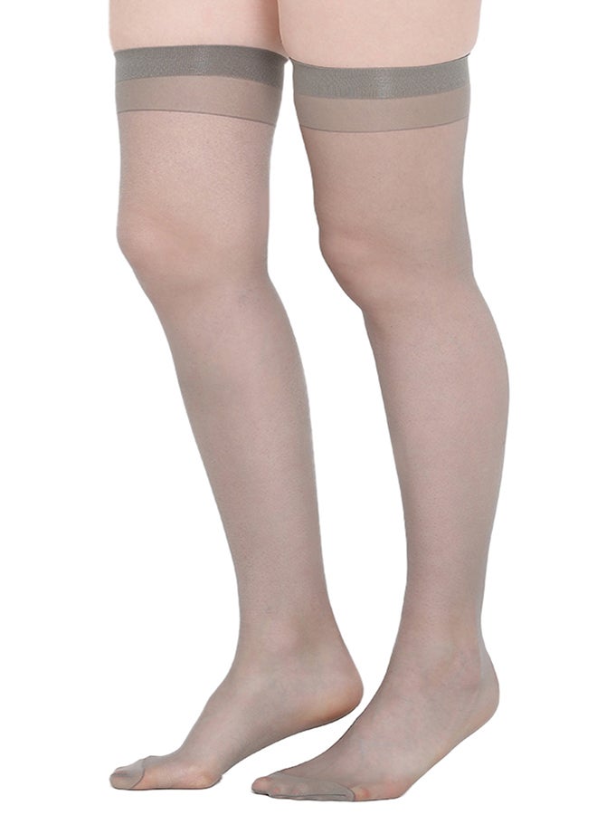 BYC Thigh High Stockings Dark Grey - Image 3