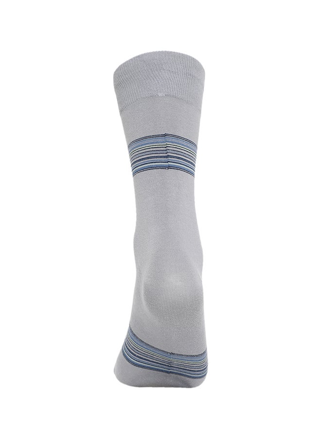 BYC Printed Casual Crew Socks Light Grey - Image 3