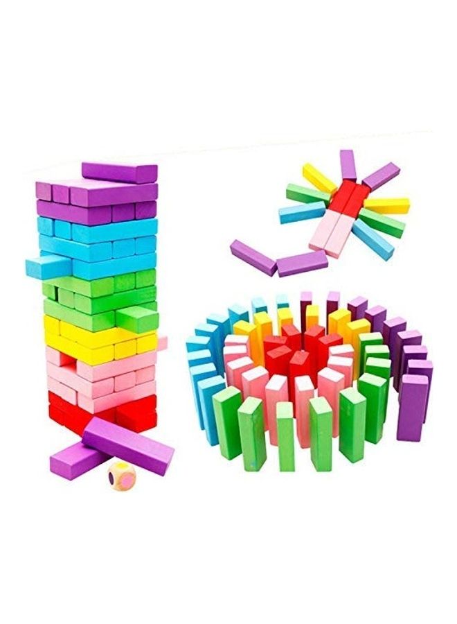 TechBlaze 51-Piece Wooden Blocks Kids Game - Image 1