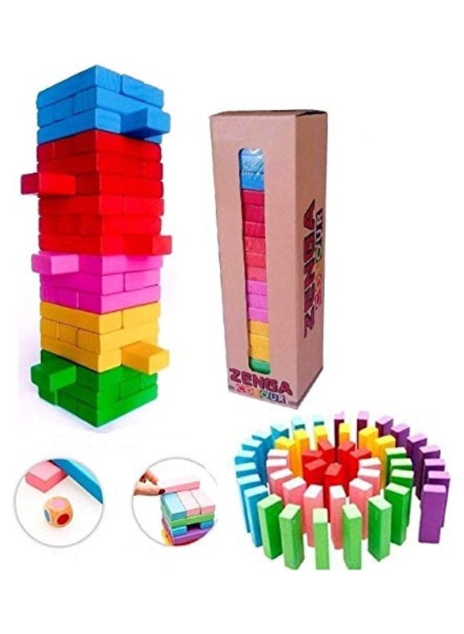 KNAFS 54-Piece Zenga Game Wooden Blocks - Image 1