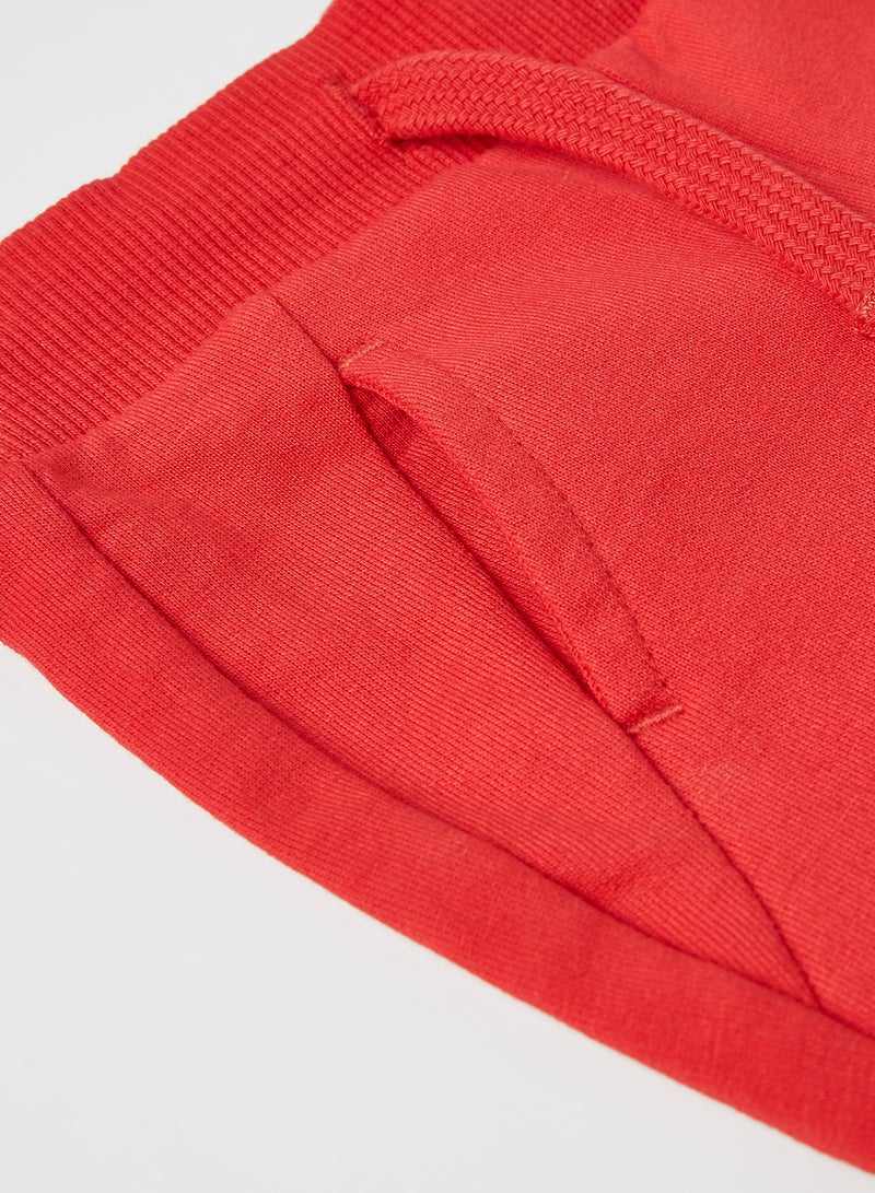 Piazza Italia - Baby Elasticated Sweat Shorts Red - Image 1