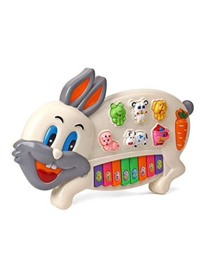 mQFIT - Musical Rabbit Piano Toy With Flashing Light - Image 1
