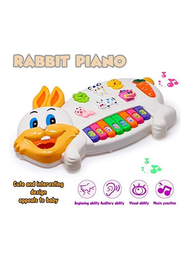 Musical Rabbit Piano Toy with Flashing Light and Sound for Kids - v1621841737/N47599842A_3