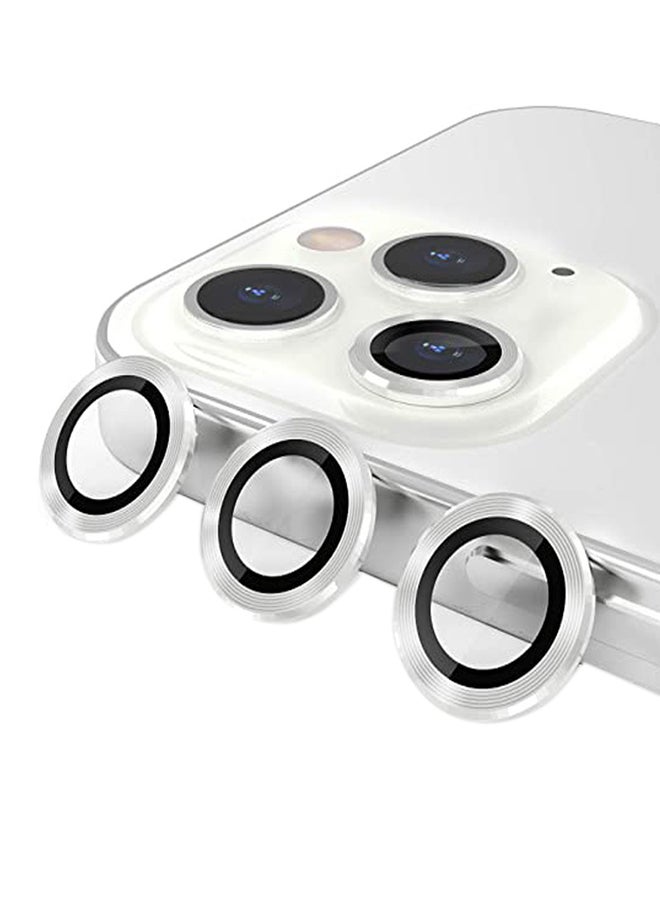 3 Pieces Camera Lens Protector For Apple iPhone 12 Pro Max Silver - Image 1