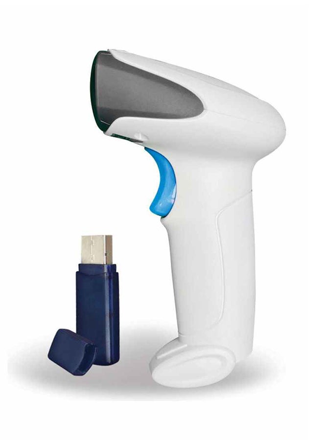 أوسكار - ماسح باركود ضوئي سلكي ولاسلكي قابل للشحن 2 في 1 طراز OS-60CBR أبيض - Image 1