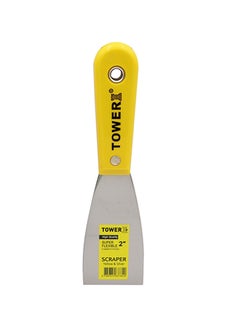 Tower Super Flexible Paint Scraper Yellow/Silver  - Image 1