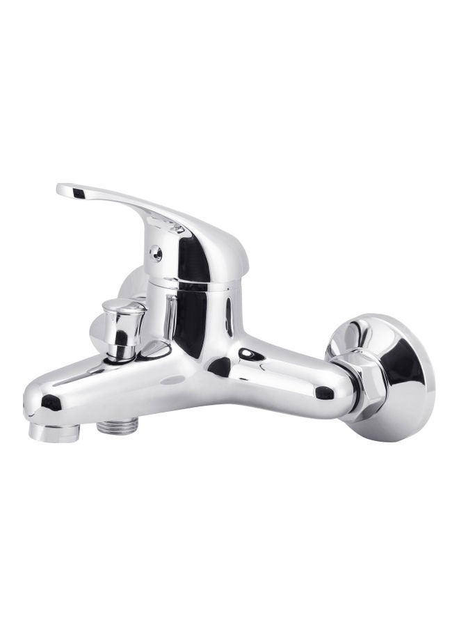 GEEPAS Geepas Single Lever Bath-Shower Mixer, Chrome Finish Tap, GSW61089 | Solid Brass Construction | Stainless Steel Bathroom, Shower, Tub Faucet Wall-Mounted, 3 Bar Pressure Silver - Image 1