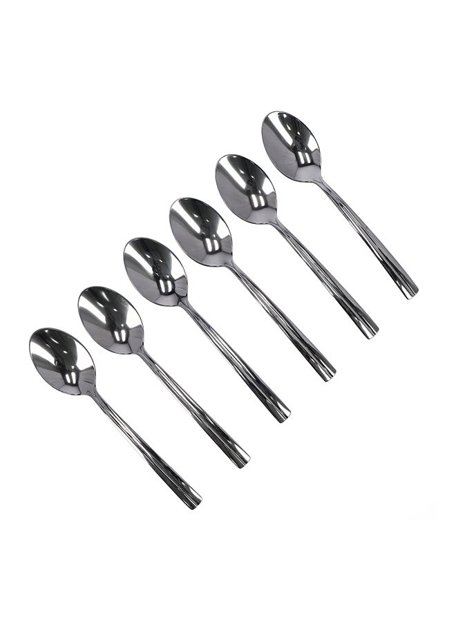 DELCASA 6-Piece Stainless Steel Table Spoon Silver 10cm  - Image 3