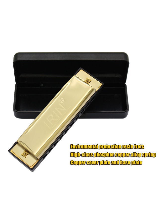 IRIN 10-Hole 20 Tone Diatonic Blues Harmonica with Case - Image 1