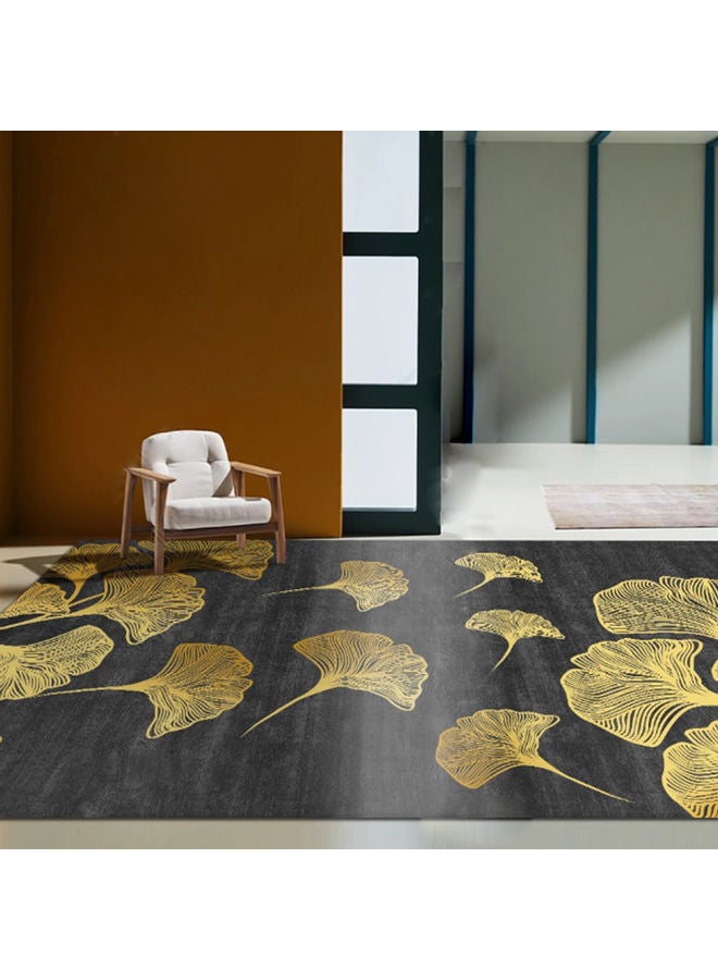 Sharpdo Rectangular Soft Touch Carpet Gold/Black 160x230cm - Image 1