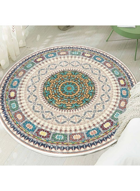 Interior Remodeling Warm Living Luxurious Modern Rectangular Anti-Slip Carpet Polyester Multicolour 120x120cm