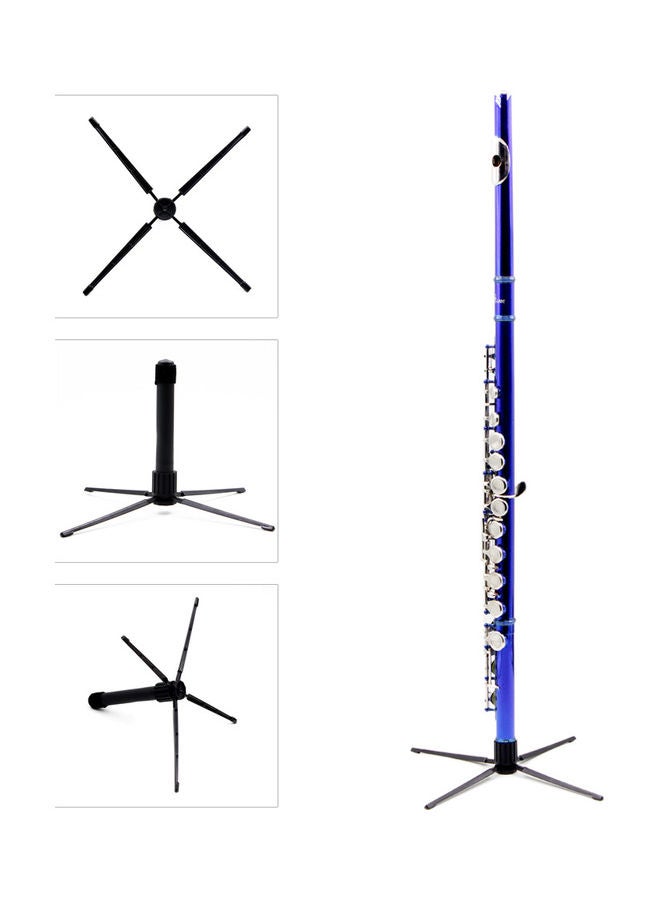 Generic Western Concert Flute Tripod Holder Stand with 4 Metal Leg - Image 1