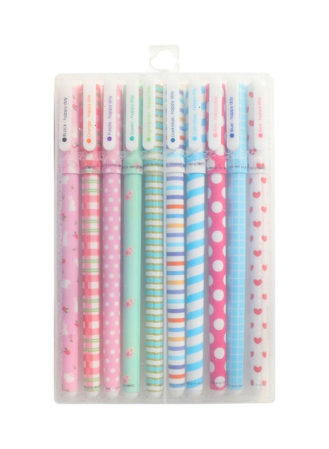 10-Piece Gel Pen Set For Writing Highlighter Neutral Pens Multicolor
