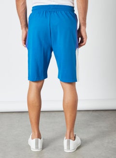 ABOF Side Stripe Detail Elastic Waistband Drawstring Shorts Blue/White  - Image 2