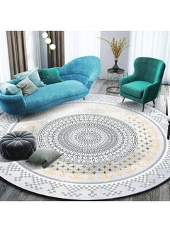 Sharpdo Decorative Antiskid Round Mat Multicolour 120x120cm  - Image 3