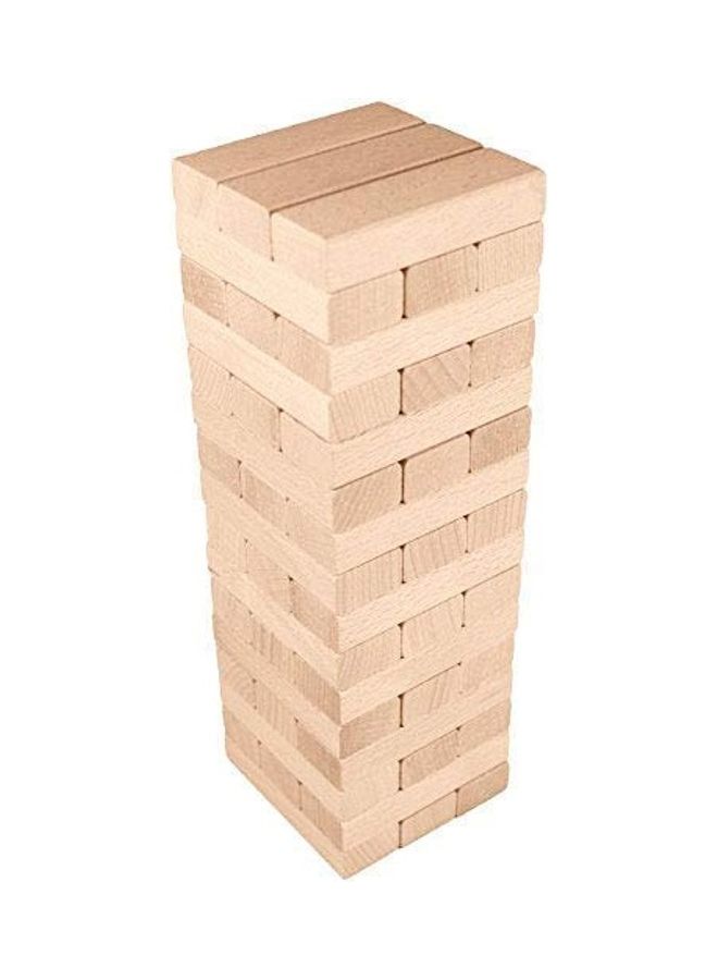 Pack Of 1 Wooden Blocks Stacking Tumbling Tower Game 