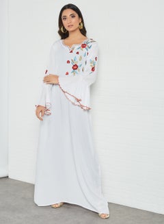 THE ARAB STUDIO Bell Sleeve Jalabiya White  - Image 1