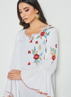 THE ARAB STUDIO Bell Sleeve Jalabiya White  - Image 2