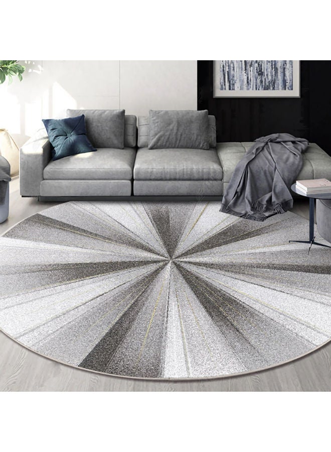 Sharpdo Decorative Antiskid Round Mat Grey/White 120cm - Image 2