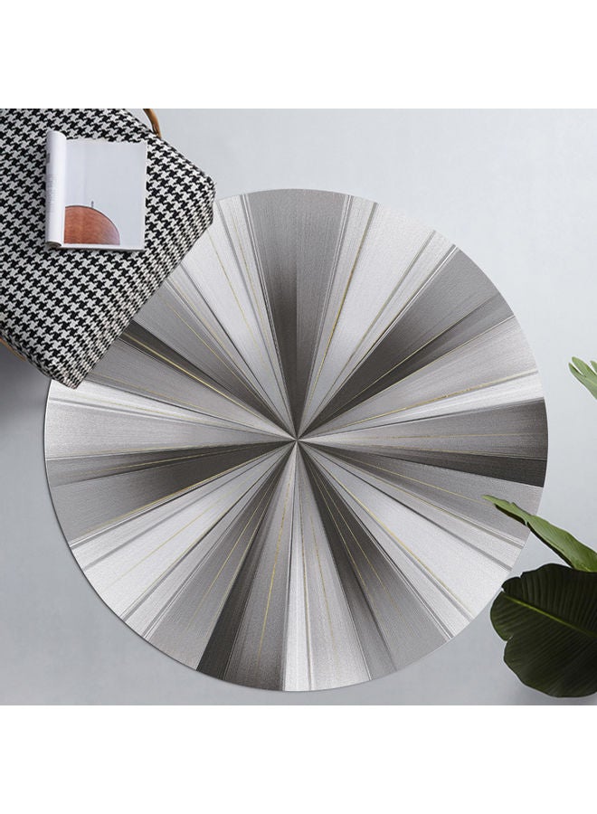 Sharpdo Decorative Antiskid Round Mat Grey/White 120cm - Image 3